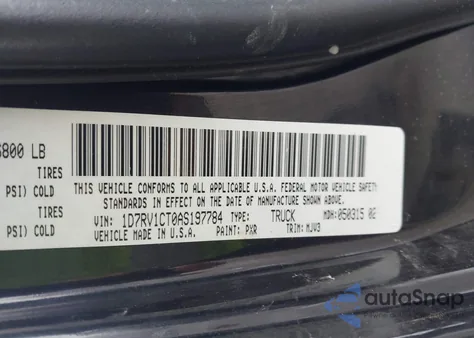 2010 Dodge Ram 1500 Slt/Sport/Trx from USA, damaged, VIN 1D7RV1CT0AS197784